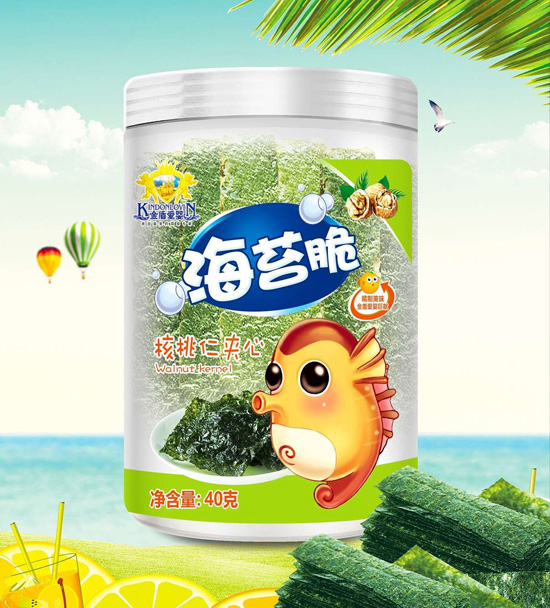 海苔科技赋能 金盾爱婴核桃仁夹心海苔脆桶装的产品创新解析
